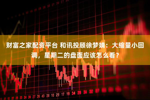 财富之家配资平台 和讯投顾徐梦婧：大缩量小回调，星期二的盘面应该怎么看？